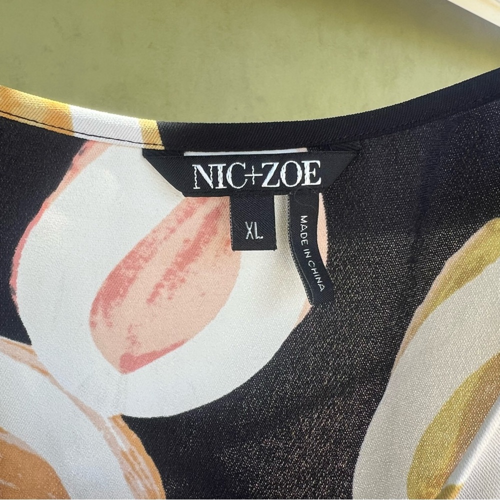 Nic & Zoe Black Papya Print Dress Size: XL - Picture 6 of 9